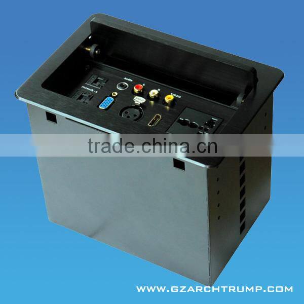 CE RoHS FCC Motorized tabletop pop up socket for Conference Table