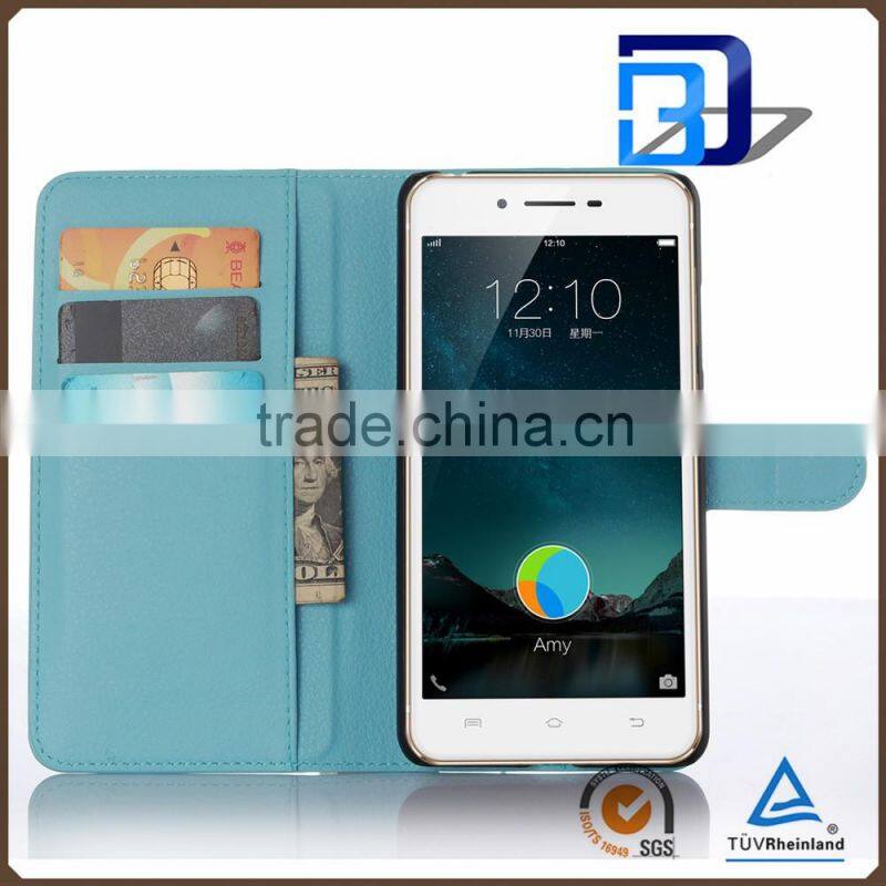 for vivo x6 plus cover case, Litchi Design Credit Card Wallet Stand Flip leather case for Vivo X6 Plus mobile phone cover