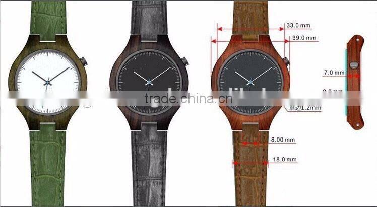 2016 new style eco-friendly quartz watch leather watch strap