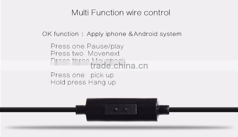 Wired metal Stereo Headset Earhook for Phones