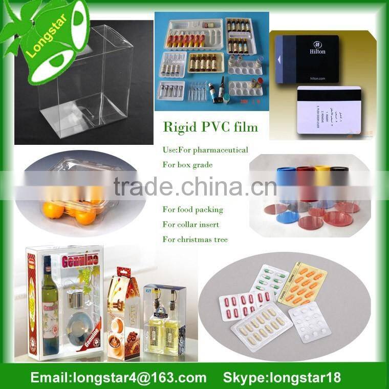 Transparent PVC Rigid Film for vacuum forming thermoforming blister packaging