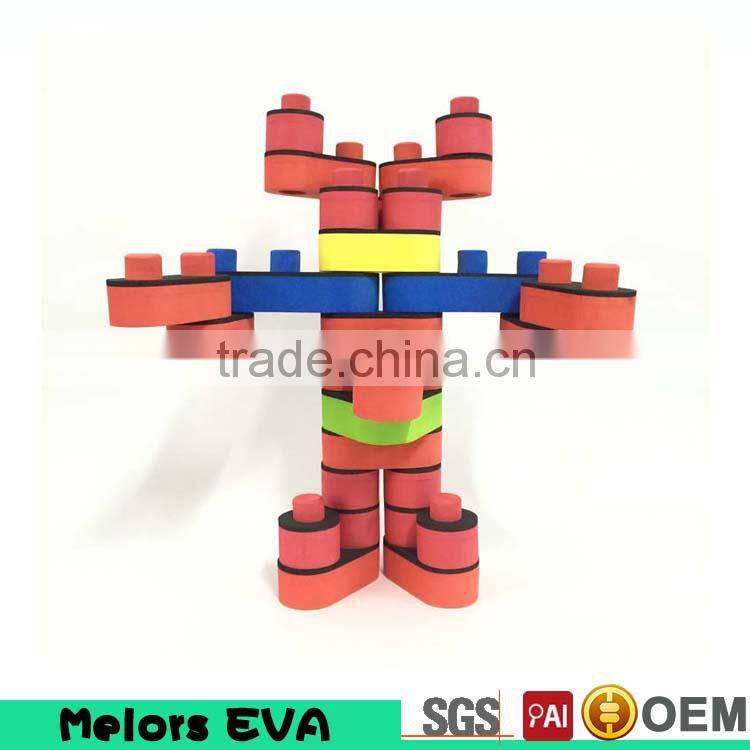 Melors china wholesale high quality kids robot toy interlocking building block with many color