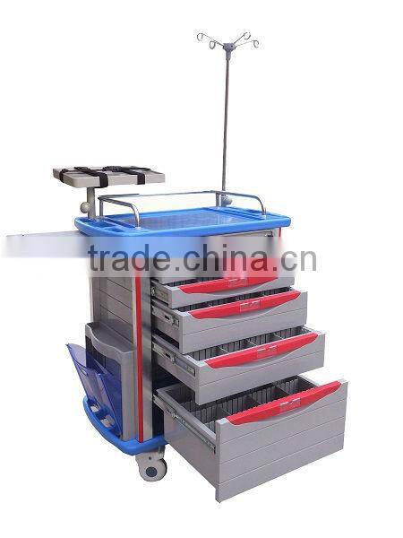 CP-T301 hot sale good quality medical emergency trolley