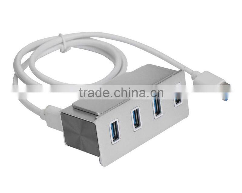 Factory Supply Premium 4 port usb 3.0 hub from usb por hub suppliers with LED indicators and easy to be fixed on the PC or table