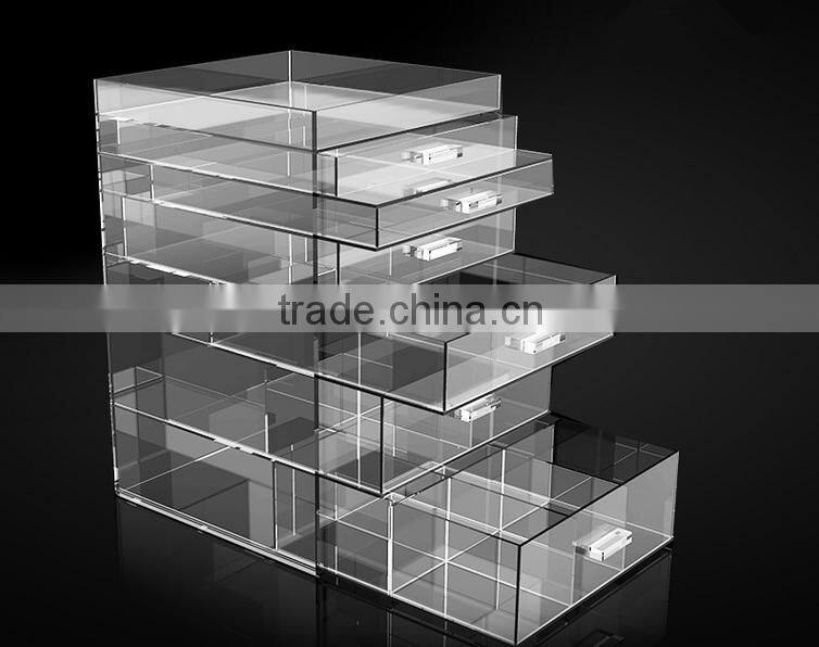 Acrylic cosmetic countertop display Acrylic Makeup Counter Display