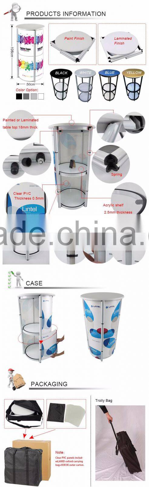 hot twister tower promotional stand display