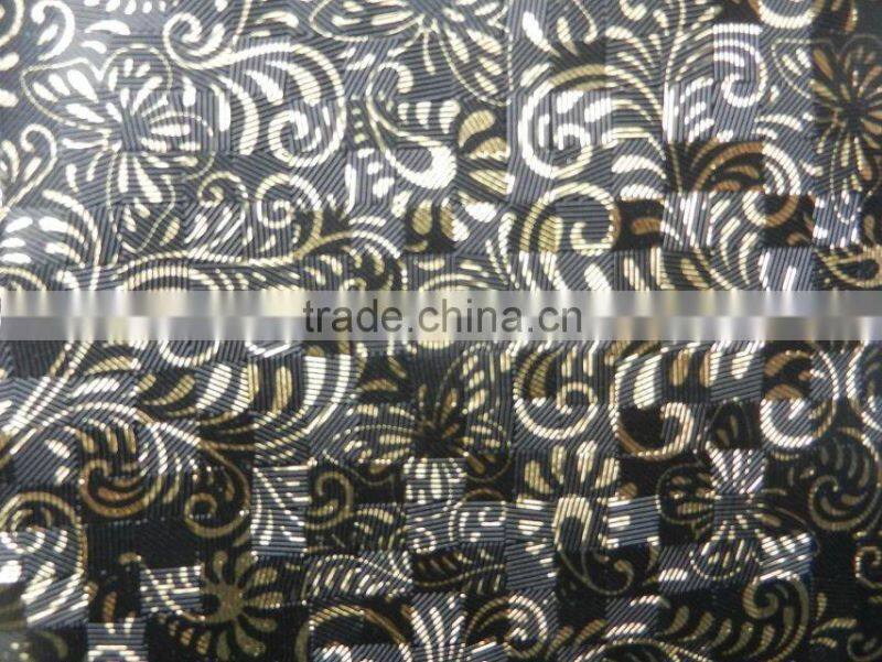 Hot new design gold print pvc leather for bags