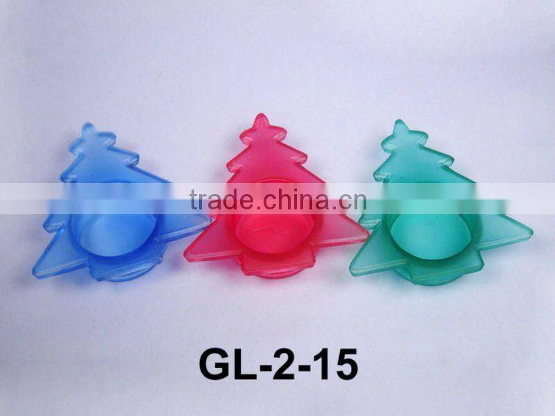 colored christmas tree candle holder