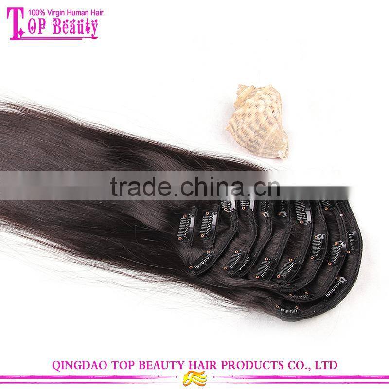 New Fashionable Hot Sale Hair Extension Clip In Peruvian Clip In Hair Extensions