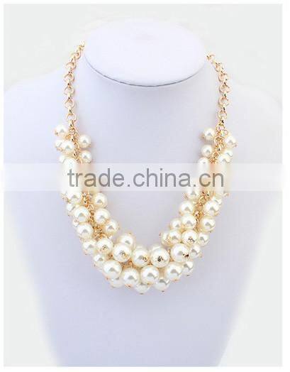 New White Grey Pearl Choker Pendant Statement Necklace Women Necklaces & Pendants Fashion Necklaces for Women 2014