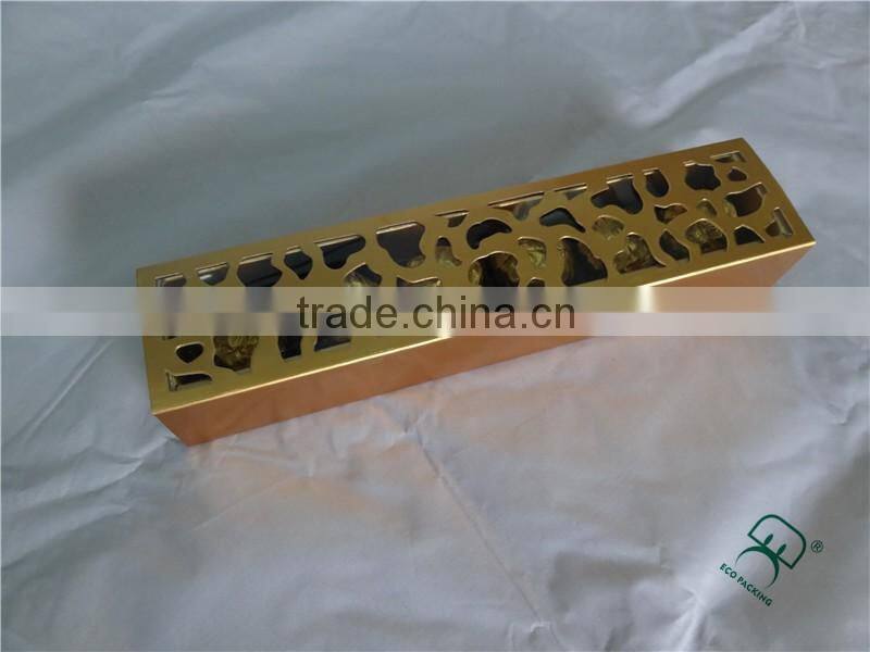 2015 fancy design silver paper chocolate praline box