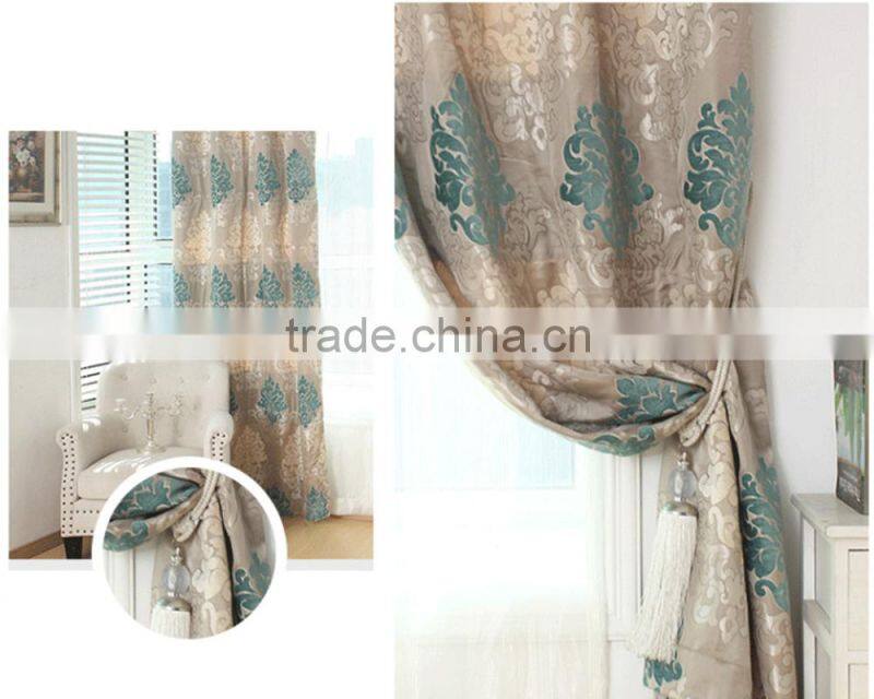 china supplier 2016 jacquard blackout luxury curtain fabric