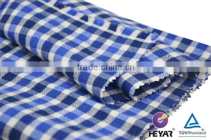 Blue Combo Tencel Cotton Check Shirt Cotton Flannel Fabric