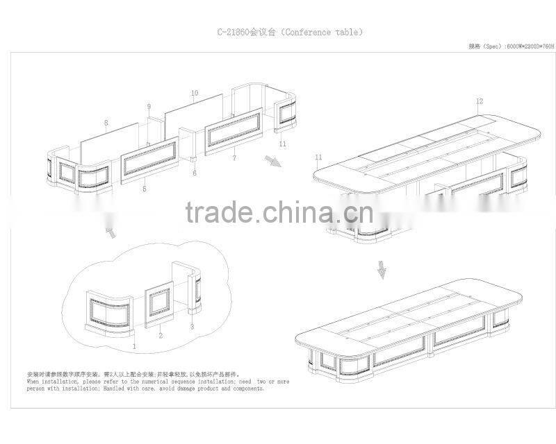 Executive office conference table