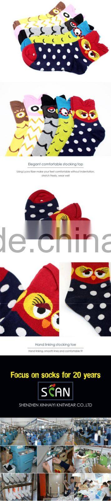 New model fancy wholesale happy socks in high cotton with OEM manufacturer