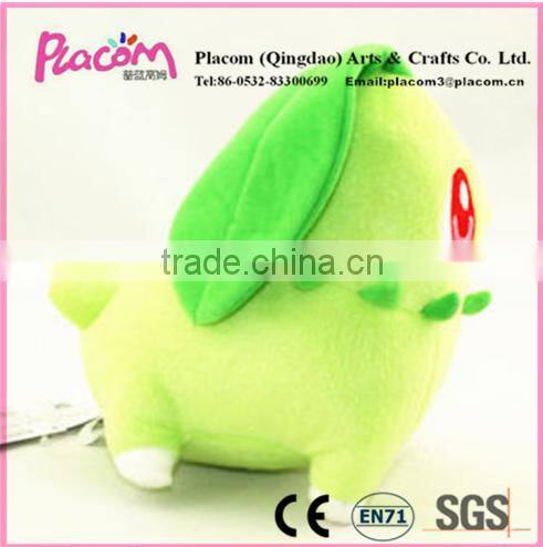 Official Cheap Cute High-quality Pokemon Grass Chikorita Doll Soft Stuffed Plush Toy for Wholesale