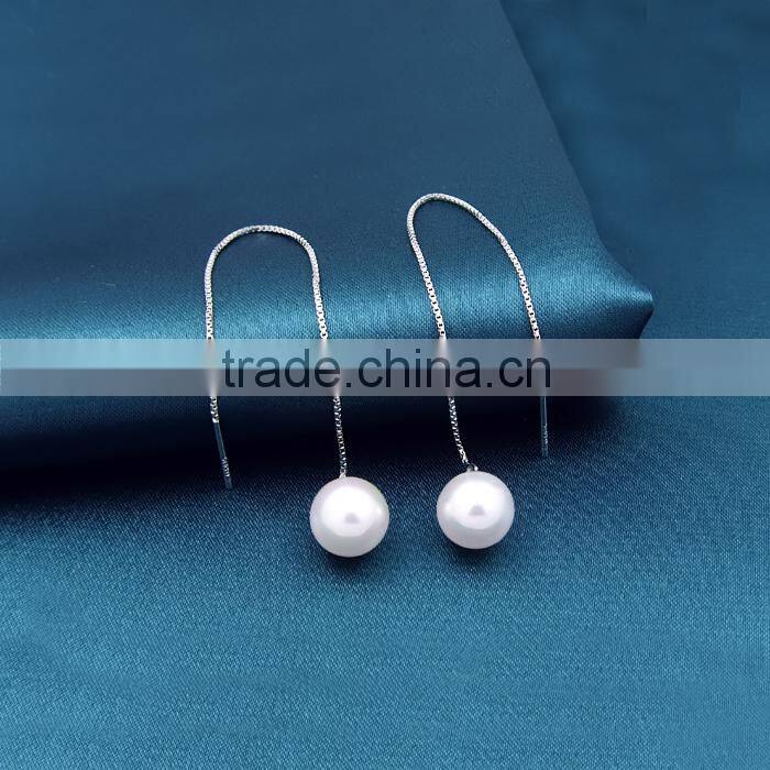 Fashionable jewelry big imitation pearl fashion earring jewellery long cartilage earrings for girls daily wear