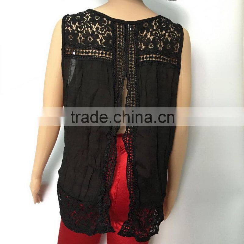 ladies lace tank top women lace vest girl's sleeveless garment girl's tank top sleeveless tops