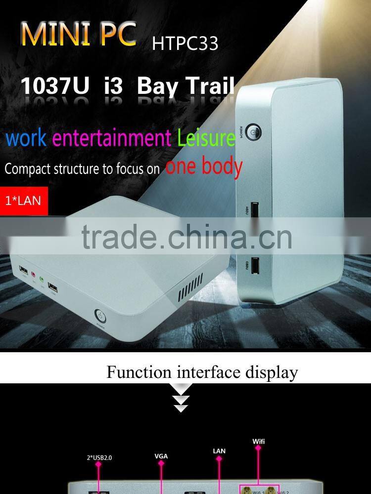 INTEL HD Graphics HTPC Desktop Case 6 USB Mini Computer