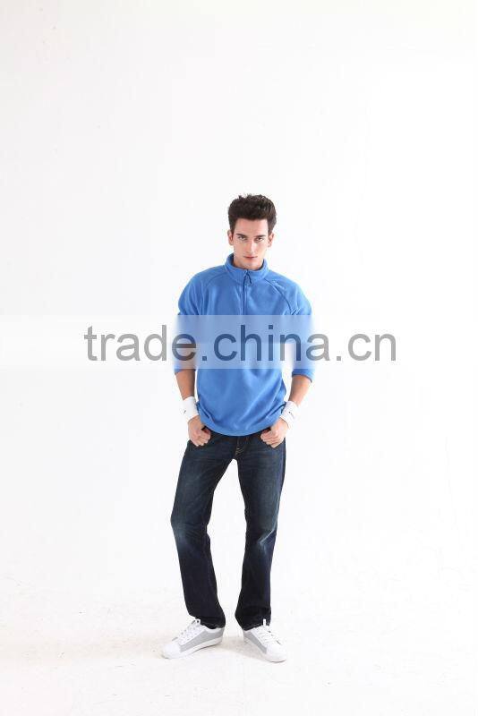 youth wholesale school uniform fleece jacket with elastic cuff