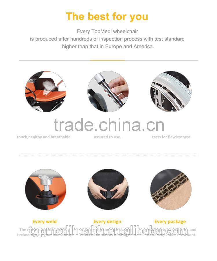 Rehabilitation Therapy Supplies fabric aluminum lightweight wheelchair