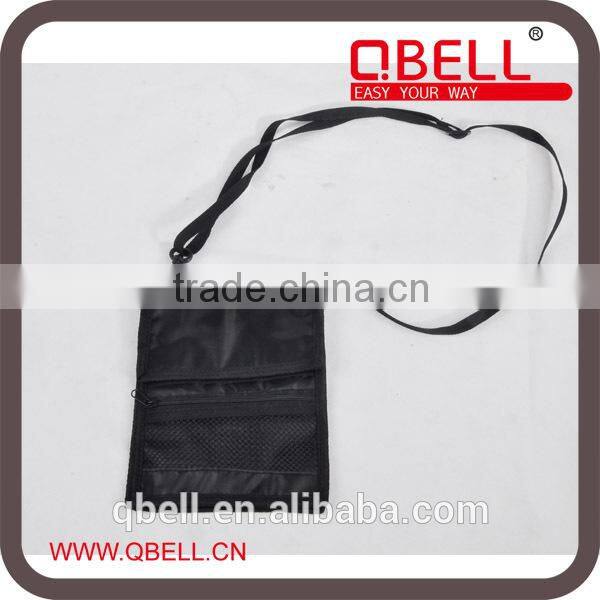 Customized high quality neck strap wallet/ neck hanging bag for travel or sport