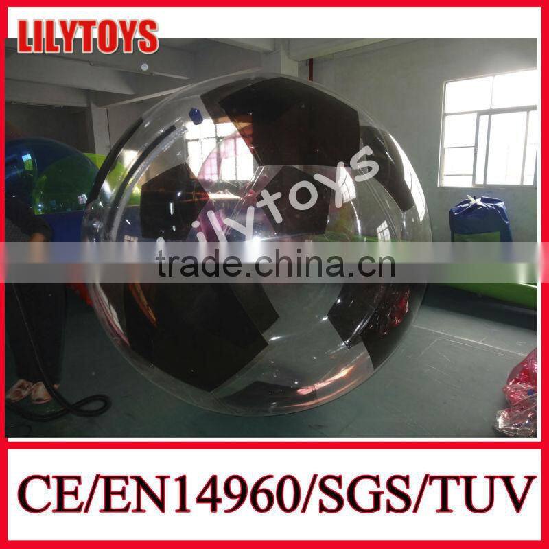 High quality zorbing ball, inflatable human hamster ball, clear human ball for water park