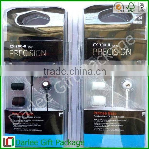 Printing packaging paper earphone box hot sale paper printed heardphone box design paper packaging box for electronic products