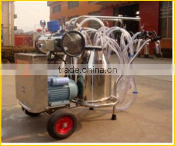 rotary vane vacuum pump milking trolley portable cow milking machine