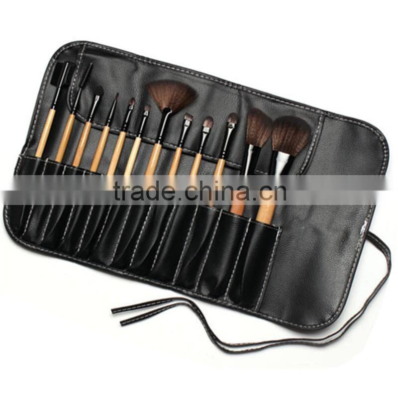 Personal care makeup tools wooden 12pcs makeup brush set
