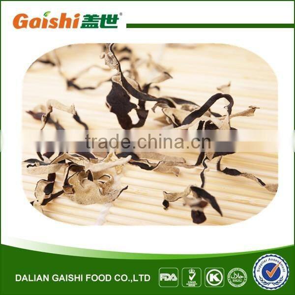 black edible fungus mushroom strips