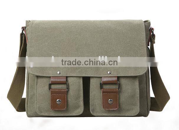 Made in china high quality Men's Vintage Canvas Messenger Shoulder Bag Crossbody Sling School Bags Satchel