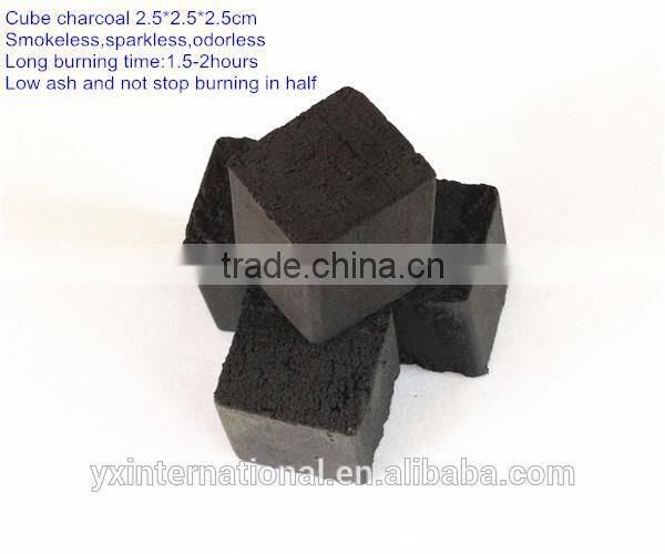 2.5cm^3 cube hardwood charcoal for sale cube charcoal
