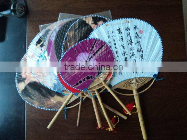 Top grade personalized logo bamboo hand fans for business