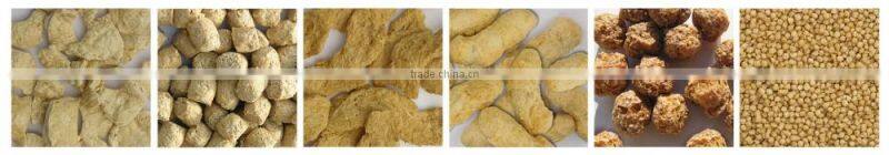 tsp or tvp soya protein nuggets making machine