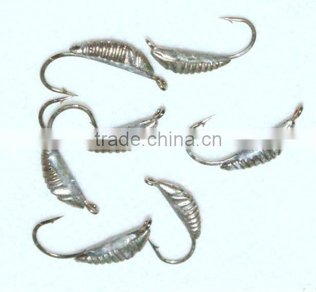 Shrimp shape Tungsten ice jigs