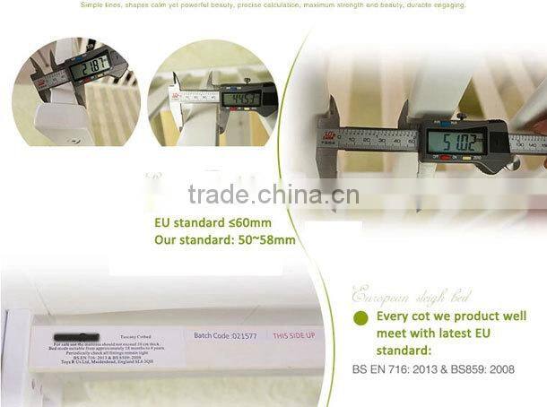 Miami Sleigh 3 in 1 wooden baby cot