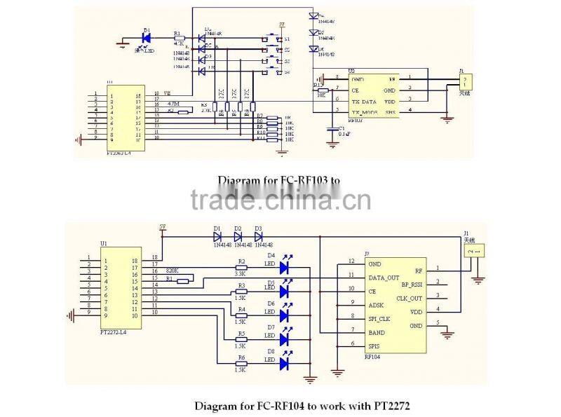 low cost RF TX/RX data module