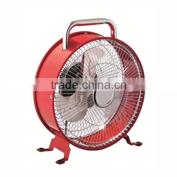 12'' Retro Table Fan.35W.Metal Finish.Decorative Mini Desk Fan