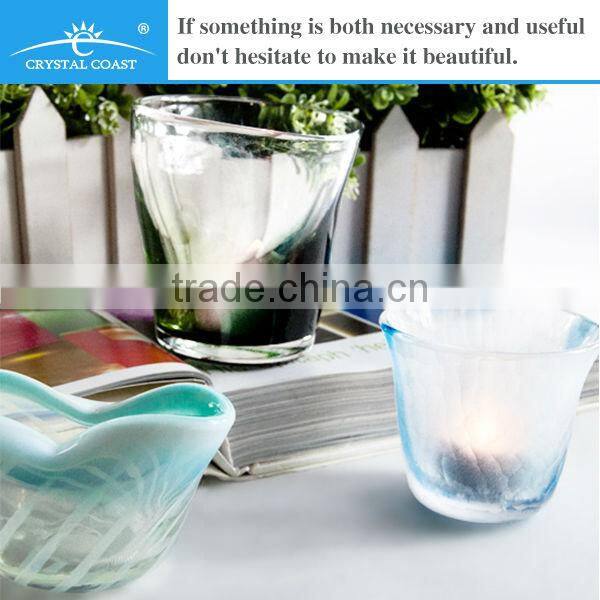 frosted votive glass candle cup for artistic candle