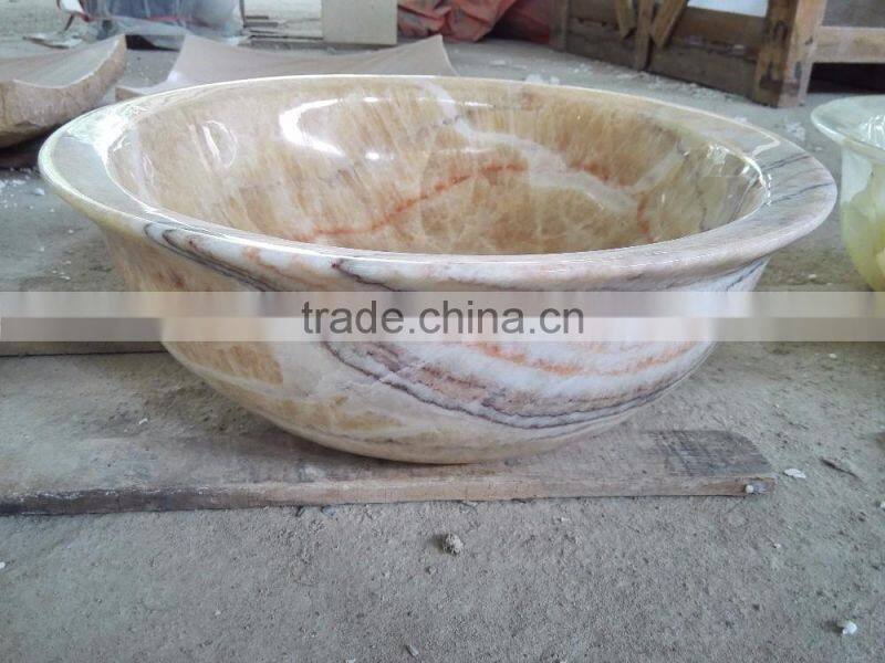 luxurious round marble sinks/onyx basins for personal use