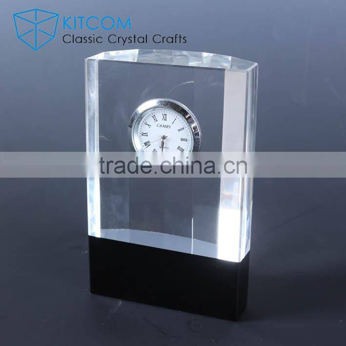 2016 crystal clock for gift,promotion crystal clocks,table crystal clock