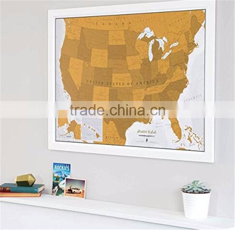 Scratch USA Scratch off places you travel America (US) Detailed cartography including US States