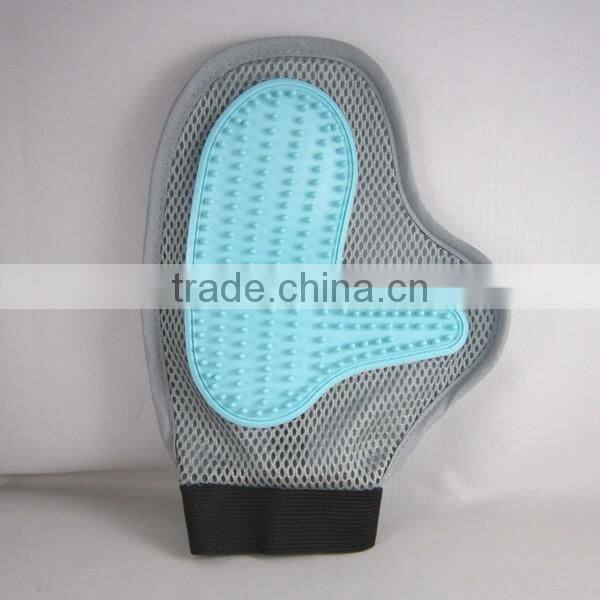 Durable rubber pet dog grooming cleaning bath glove, grooming bath brush