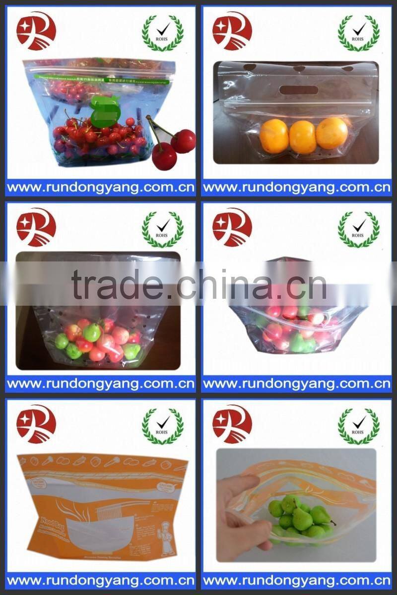 PE OPP LDPE Plastic slider zipper zip lock fruit protection packaging bag