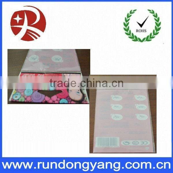 Plastic resealable opp self-adhesive bag