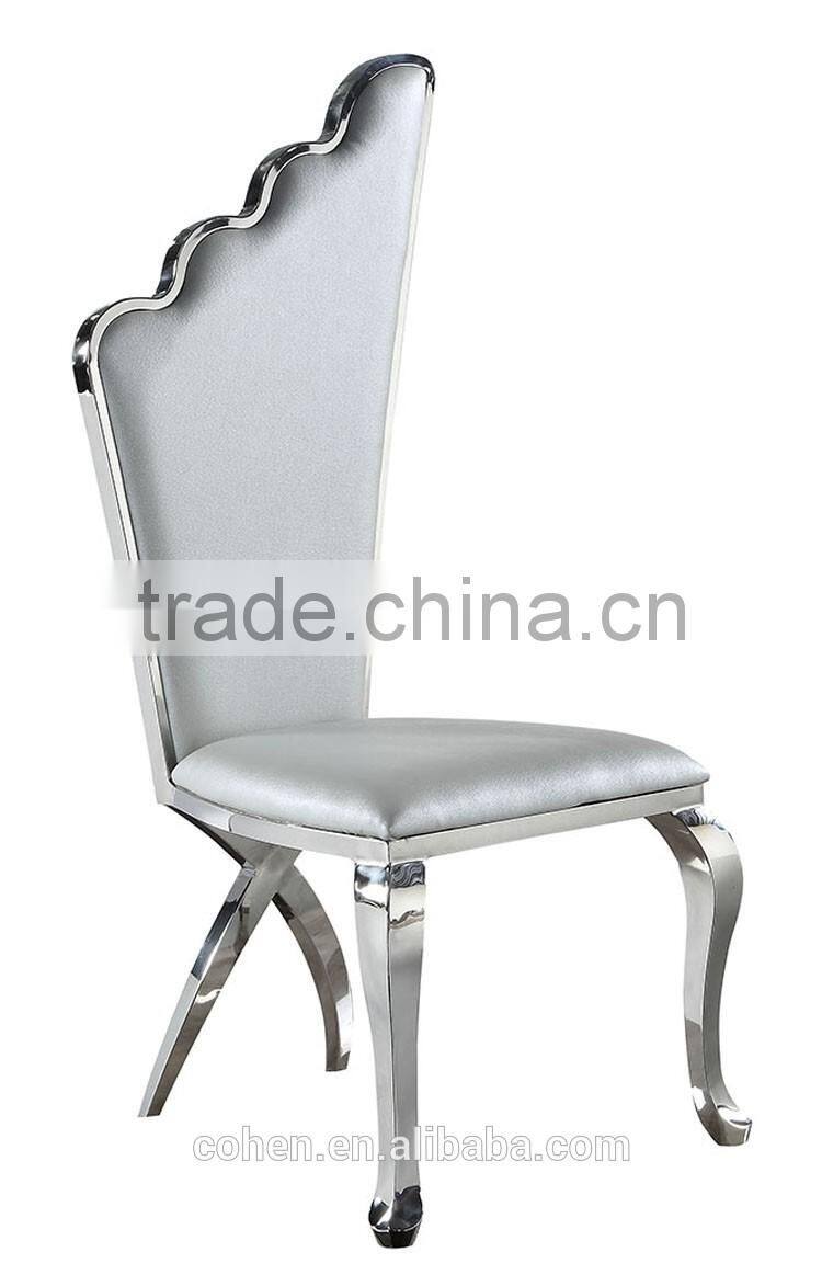 2016 Cohen latest modern design marble top round dining table/stainless steel dining table and chairs for dining room furniture