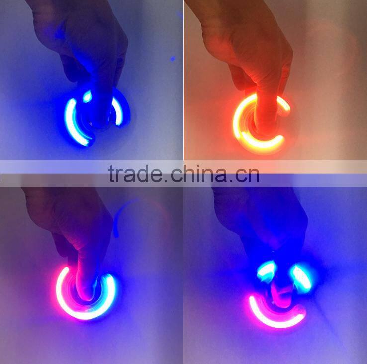 LED Light Fidget Spinner aluminum light spinner toy Adult fidget toys flashing led hand spinner