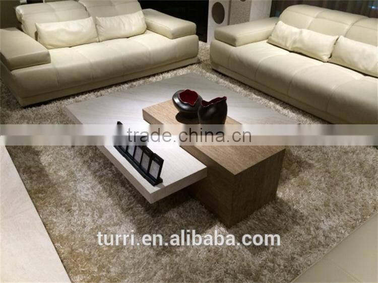 luxury furniture modern beige travertine living room center table