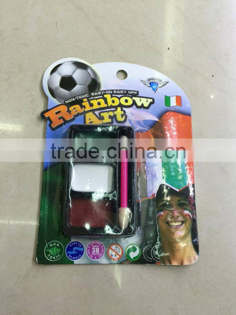 Football face paint art kit 2color/3colors nontoxic meet EN71-9/TRA
